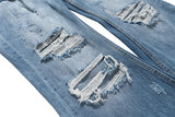 mens fashion ripped jeans blue distressed flared denim pants baggy jeans trousers male luxury designer jeans unique jeans style 5717