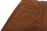 2023 cool design bandage pockets vintage brown baggy men cargo jeans pants y2k hip hop women cotton long trousers pantaloni uomo unique cargo style 1868
