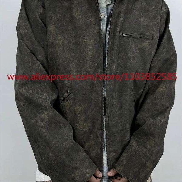 print fit quality unisex everyday autumn-and-winter-vintage-long-sleeved-leather-jacket-american-heavy-duty-motorcycle-high-street-short-style-distressed-lapel fashion urban streetwear style hip graphic wear - oversized 7731ea design casual premium essential material image hop style high streetwear design ID bbc7d