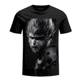 Vaporwave Oversized shirt – Black Myth Wukong Printed Oversized Short Sleeved Top Men Y2