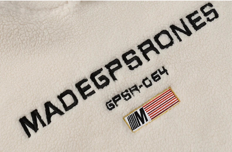 glitchcore graphic tee featuring mens fleece hoodies casual letter embroidery hairy oversize harajuku hooded tops hip hop skateboard warm streetwear pullovers