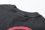 Retro Vintage Metal Rock Band T-Shirt Portrait High-Street Washed Distressed Cotton Tops T-Shirt For Summer