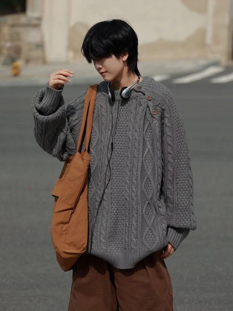 layered flame street knit, photo-ready knit, trendy urban fashion top for men, layered streetwear look