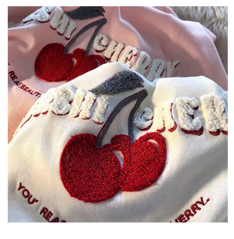 Anime Graphic tee – Fashion Korean Brand Chic Flock Cherry Embroidery T Shirts K