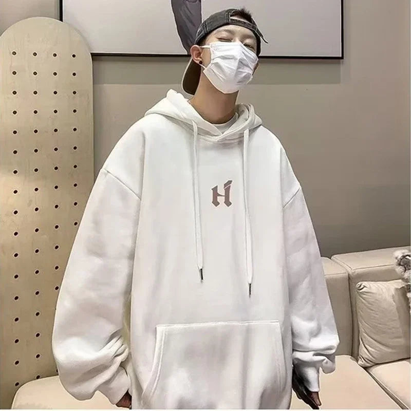 City Boy Oversized Hoodie Sweatshirt Men American High Street Hoodies Funny Streetwear Hip Hop Hoody Mens 2025 Autumn Tracksuit