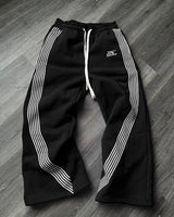 american retro classic striped sweatpants hip hop high street oversized wide leg pants men fashion trend versatile streetwear unique joggers style 2663