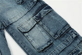 vintage multi pocket jeans mens harajuku cargo denim pants retro hip hop straight loose jean pants men clothing 1 unique cargo style 479