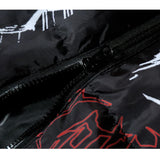 2023 Hip Hop Jacket Parka Men Anime Cartoon Graphic Padded Jacket Coat Warm Winter Streetwear Harajuku Puffer Jackets