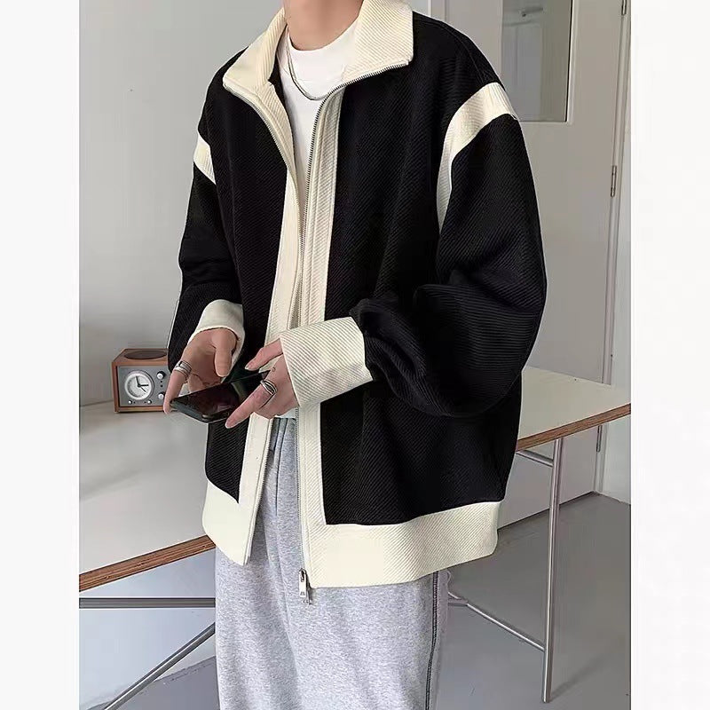 grunge street bomber, modern fit for men, oversized fit