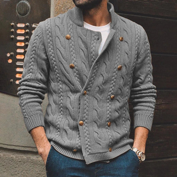 rainbowtouches mens sweater simple solid color fashion button decoration popular outdoor knit autumn and winter mens sweater unique limited edition hoodie, high quality cotton pullover, trendy hip hop style outerwear