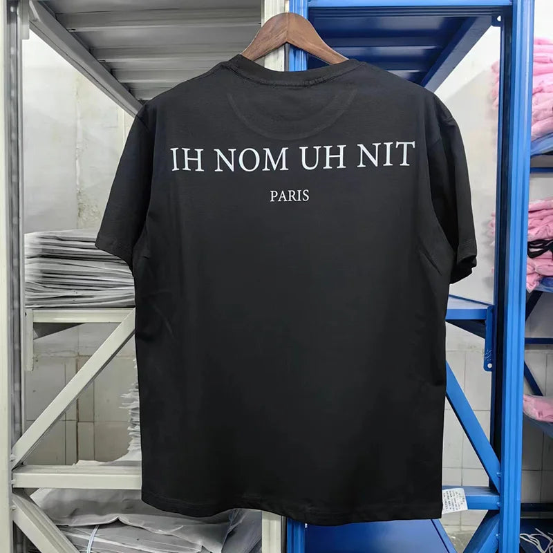Harajuku Oversized Shirt – Black White Ih Nom Uh Nit Short Sleeve Tops Tee Men Woman Be – Urban Streetwear for Men & Women