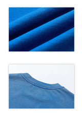 Spring Summer New Products Fried Color Wash Water Gradient Color Loose Short-sleeved Casual Basic Bottoming Round Neck
