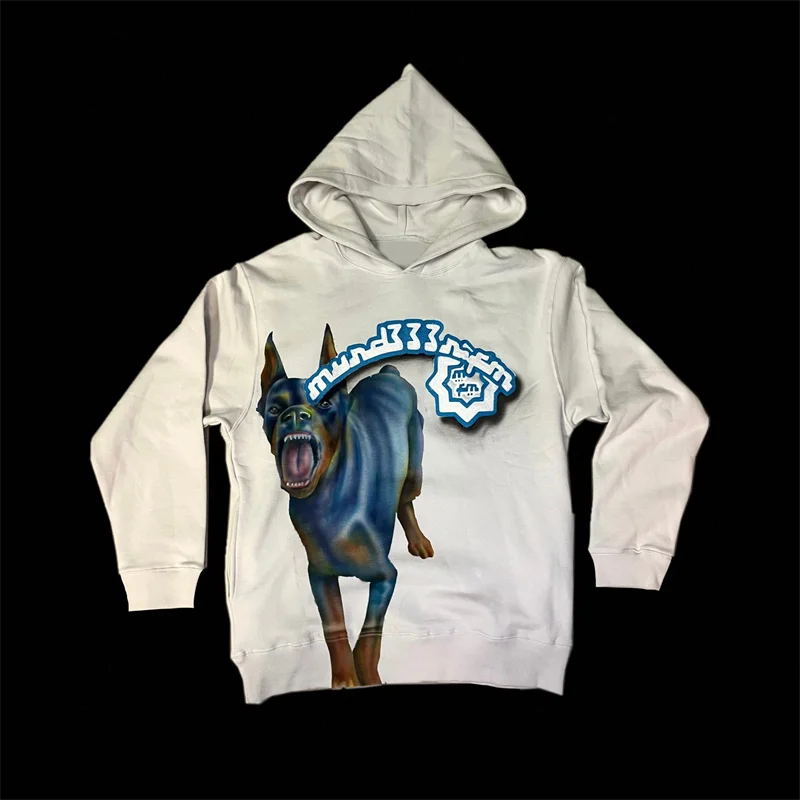 Y2k women's long sleeved hoodie oversize streetwear sweatshirt dark hip hop punk pattern