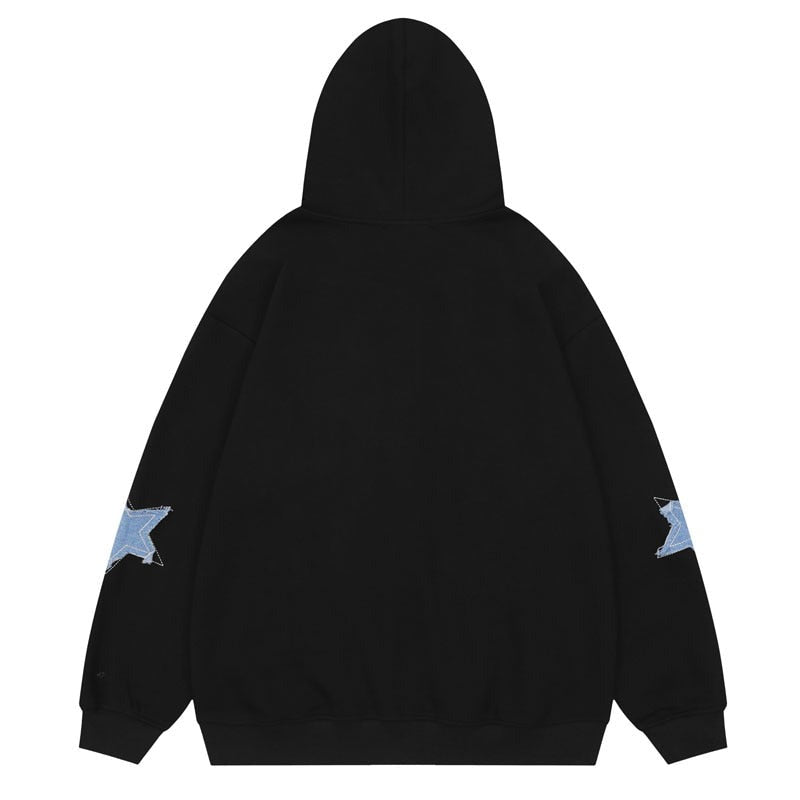 "Purple Star" Graphic Unisex Streetwear Vintage Women Men Y2K Hoodie