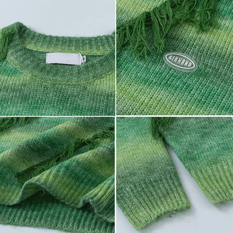 hip hop knitted pullover, bold design pullover, cozy fashion fit, stylish street outfit, modern aesthetic appeal