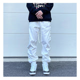 washed distressed denim sweatpant cashew flower patchwork oversized splice buckle jogging jeans casual button baggy men clothing unique joggers style 4345