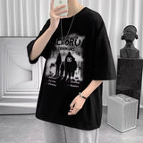 Cyberpunk Chrome print – New Anime Graphic Print Short Sleeve T Shirt For Men Hip Hop