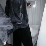 Tie dye loose shirt men long sleeved early autumn Korean version student ins men shirt dark abstinence inch shirt men shirts y2k