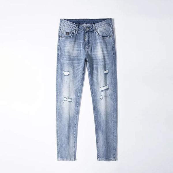 high 2023 new classical pirate metal skull bone luxurious embroidered jeans cotton denim pants comfort casual jeans 28 38 204 stacked flare jeans