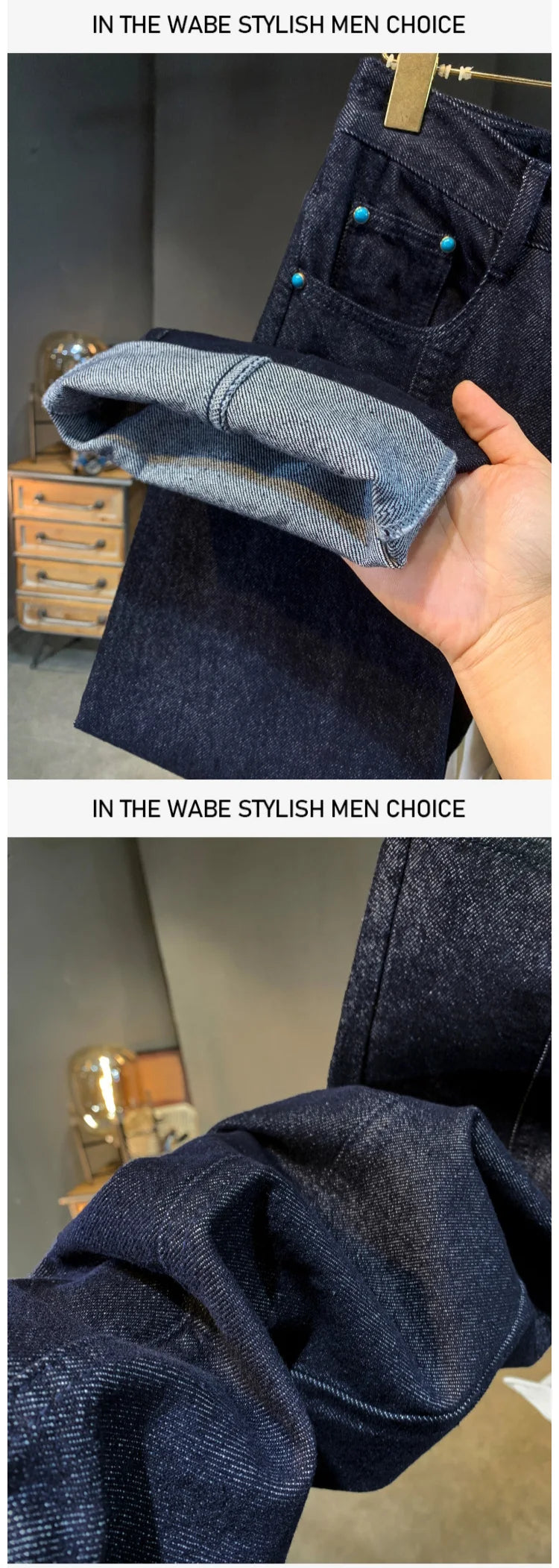 men streetwear splice denim fashion brand hip hop loose casual straight jeans pant cityboy deep blue y2k jeans trousers for men unique jeans style 1882