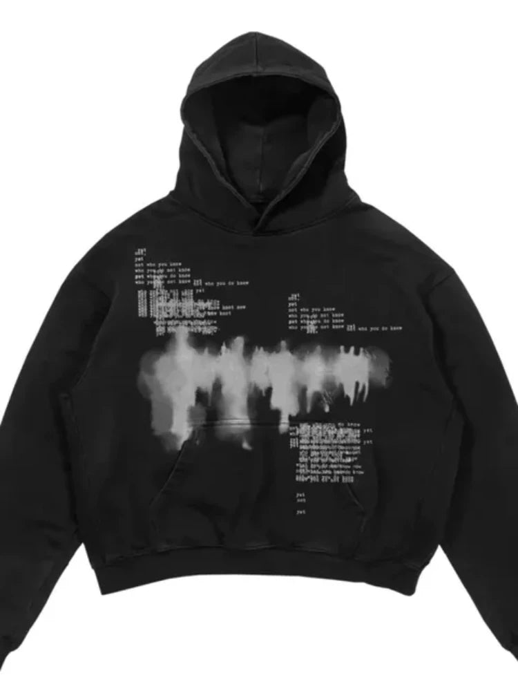 Y2K Womens Top Hoodies Sweatshirt Pullover Oversized Streetwear Vintage