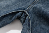 mens blue baggy jeans irregular patchwork streetwear hip hop loose jeans trousers male luxury designer denim pants unique jeans style 384