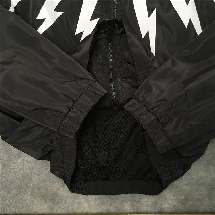 New 2022 Warm Winter Luxury Men thunderbolt Neil Zipper Casual Mess Inside Windbreaker With Hoody Trench Jackets Coat #A457