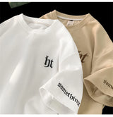 Glitchcore Aesthetic drop – 2024 Summer Letter Embroidered Waffle T Shirt Mens Y2K Vinta
