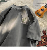 Gothic Crying character – New Chinese Style Bamboo Print Short Sleeve Tee Shirts Mens
