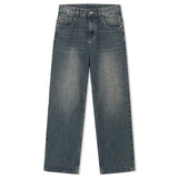 men baggy jeans korean fashion loose straight denim pants male blue casual jeans trousers ripped baggy denim