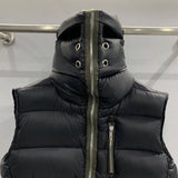New 2023 Luxury Men Classic Kanye West Rick 4 Holes Hood Coats & Jackets / Down Coats Vest Cotton Thicken Warm Winter #672