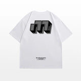 Skatercore Chrome print – Hip Hop Street Personality Letter Print Round Neck Short