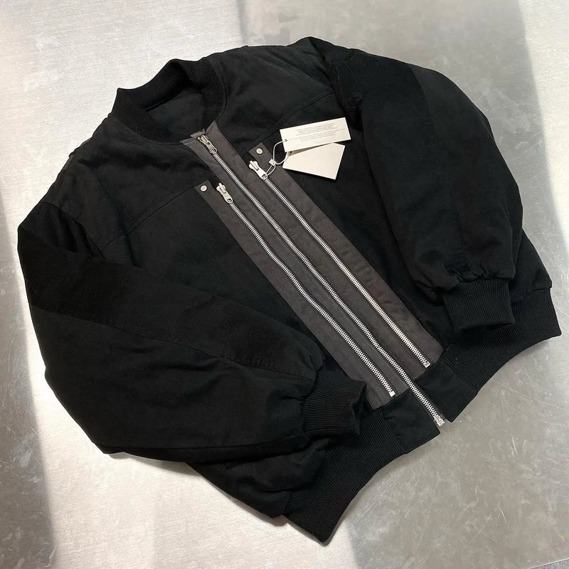 undermycar 2023 deconstructed multi zipper autumn winter flight jacket nan streetwear fashion photo stylish outerwear men urb - variant style 5962bc for streetwear fashion