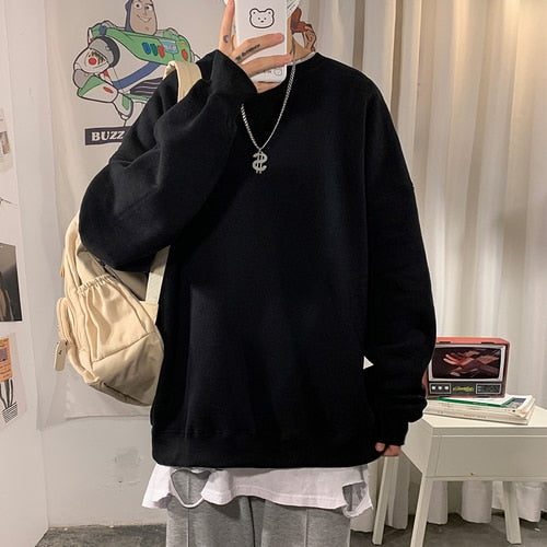 "Solid Colour" Graphic Unisex Streetwear Vintage Women Men Y2K Sweatshirt