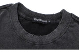 Sadcore Streetwear – 2023 Hip Hop Washed Black T Shirt Oversized Men Streetwear J – Edgy Streetwear for All Genders