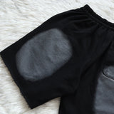 New 2023 Novelty High Men Vertabrae Comfortable Tie-dyed Skateboard Street Cotton Casual Shorts Kanye Hip-hop Parkour #183