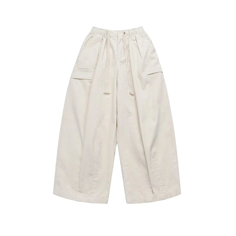 mens casual 2 pcs sets fake two pieces cotton shirt corduroy street wide leg pants sets japanese college retro couples suit unique default style 4574