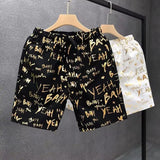 Gold Luxury Swimwear Shorts Breathable Surf Board Shorts Men's Vacation Beach Shorts Quick Dry Swimsuit Summer Sports Trunks Boy
