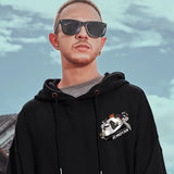 Wicked Panda Funny Graphic Print Men Pullover Hoodies 2025 Autumn Japanese