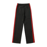sea blue casual pants men woman loose comfortable side edge weaving stripe embroidery drawstring joggers sweatpants unique joggers style 5283