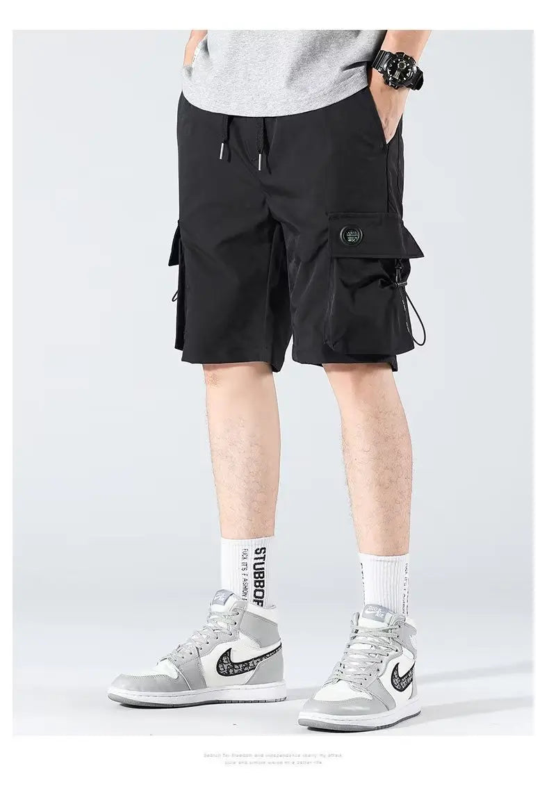 reflective hip hop shorts men harajuku casual night club light shiny short pants men shorts hip hop 2024 summer streerwear casual urban shorts