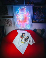 24SS New Vintage Retro Cartoon Printing High-Street Casual Loose T-Shirt Tops