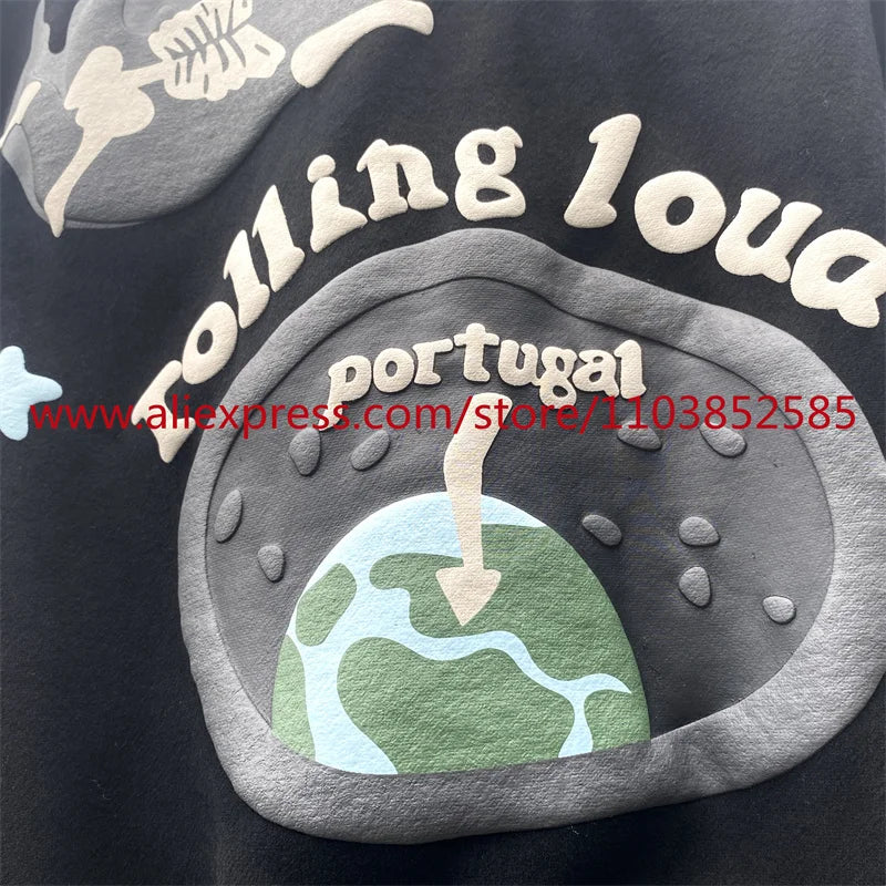 2024 New Autumn Winter Vintage Velvet Hoodie Long Sleeve American Heav
