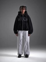 Y2k Winter Long Sleeved Hoodie Sweatshirt Oversized Winter Clothes Streetwear Y2k Vintage Punk Graffiti Print