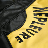 casual layering jacket featuring fashion varsity jacket men pu leather patchwork jackets 2023 new harajuku streetwear hip hop oversized couple coat black design – premium quality jacket for men