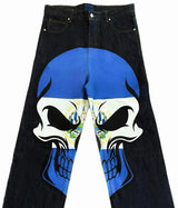 european and american high street high waist washed jeans men y2k cartoon print hip hop rock oversized wide leg pants women unique jeans style 3765