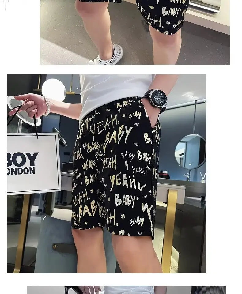 Gold Luxury Swimwear Shorts Breathable Surf Board Shorts