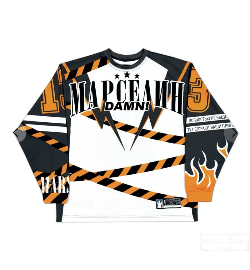 Anime Streetwear top – Y2K Hip Hop Sprots Long Sleeves T Shirts Men Streetwear Casu