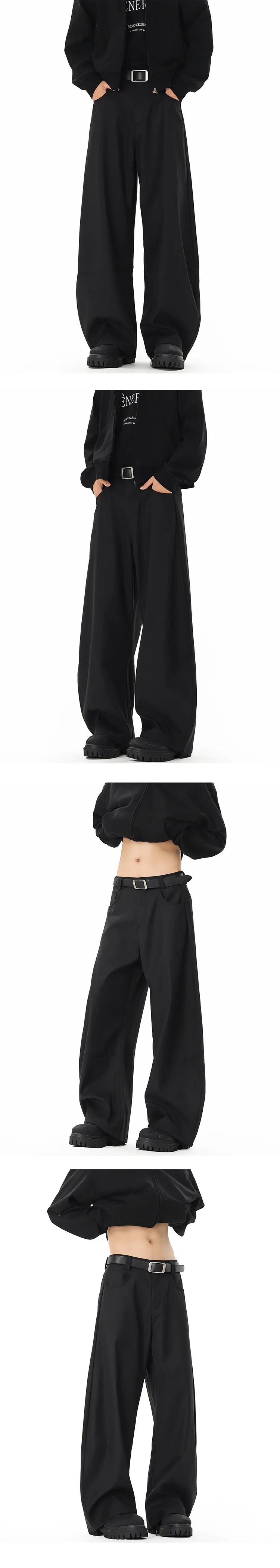men streetwear fashion loose casual vibe hip hop black gray suit pant women harem pants trousers unique default style 2050