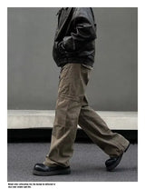 american high street retro men and women trendy straight work pants couple spring and autumn hip hop loose casual pants y2k unique default style 815